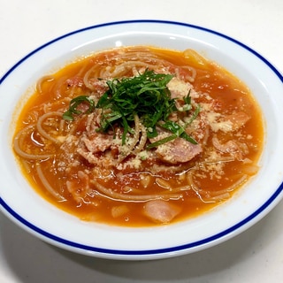 完熟トマトのスープパスタ